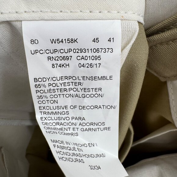 Dickies Mens 874 Original Fit Work Pants 32X34 Khaki Wrinkle Resistant Stain Rel - Picture 7 of 9